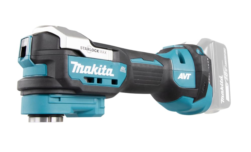Makita DTM52Z 12-angle settings for versatile accessory positioning from 0 to 360 degrees.