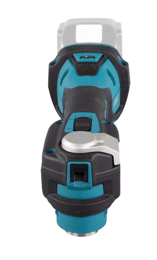 Makita DTM52Z tool-less clamp enables quick accessory changes.