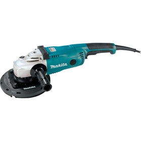 Makita GA7021 angle grinder showing the AC/DC switch for versatile power options
