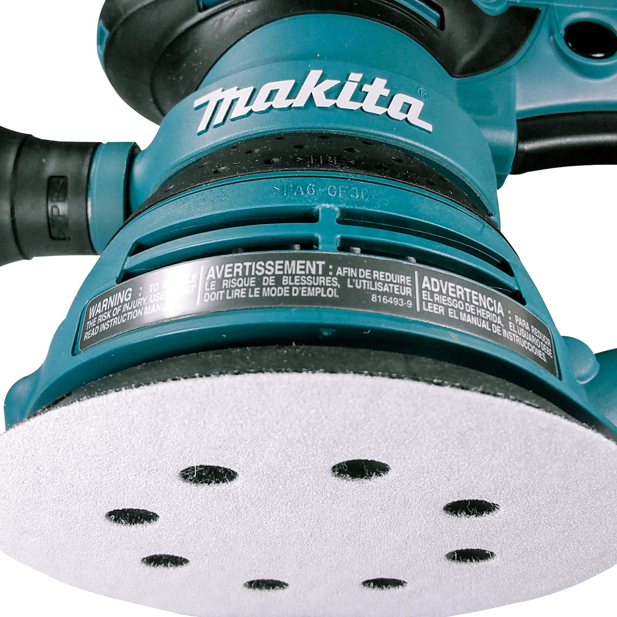 Makita premium aluminum oxide abrasive reduces clogging during sanding