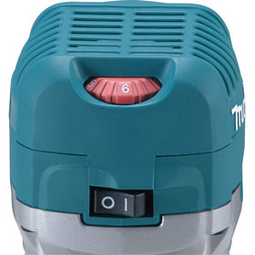 Makita RT0701C slim ergonomic body boosts comfort during routing.