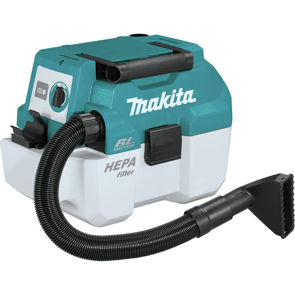 Makita XCV11Z HEPA filter captures 99.97% of particulates.