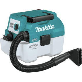 Makita XCV11Z HEPA filter captures 99.97% of particulates.
