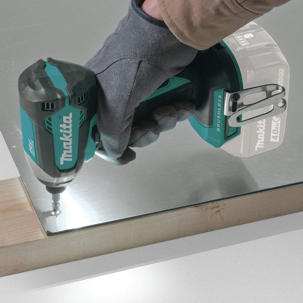 Makita XDT13Z LED work light brightening dark areas