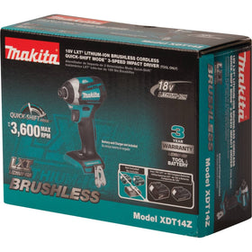 Makita XDT14Z high torque 1550 in-lbs for robust fastening