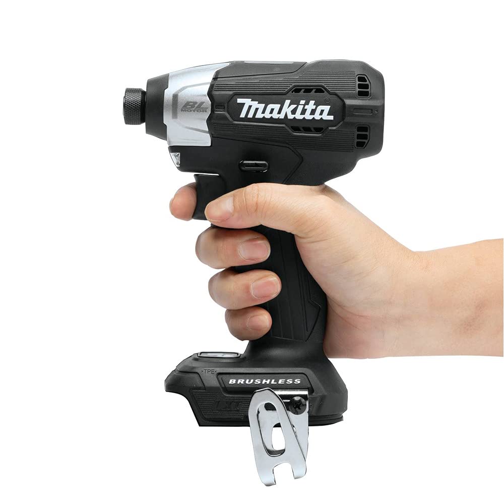 Makita XDT18ZB dual LED lighting improves visibility on work surfaces