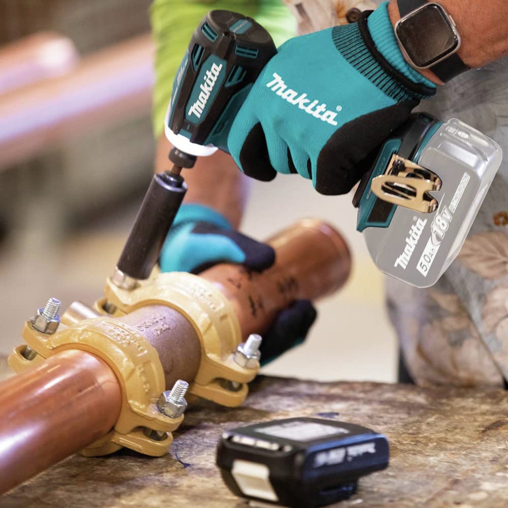 Makita XDT19Z compact ergonomic design fits tight spaces.