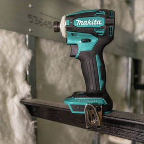 Makita XDT19Z one-touch speed selector for quick adjustments.