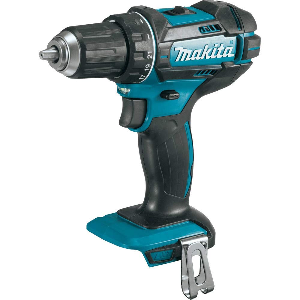 Makita XFD10Z 18V compact driver-drill for comfortable, precise drilling.