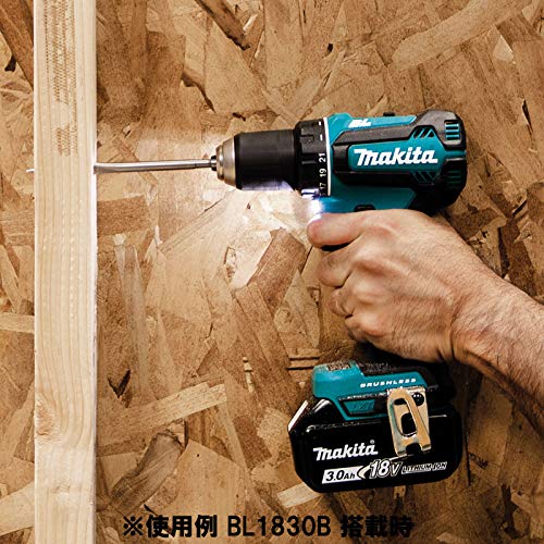 Makita XFD13 dual LED lights illuminate your work area clearly.