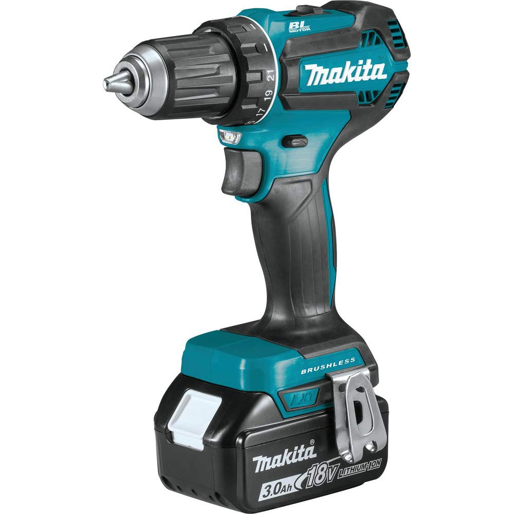 Makita XFD131 two-speed transmission enables precise control for drilling and fastening.
