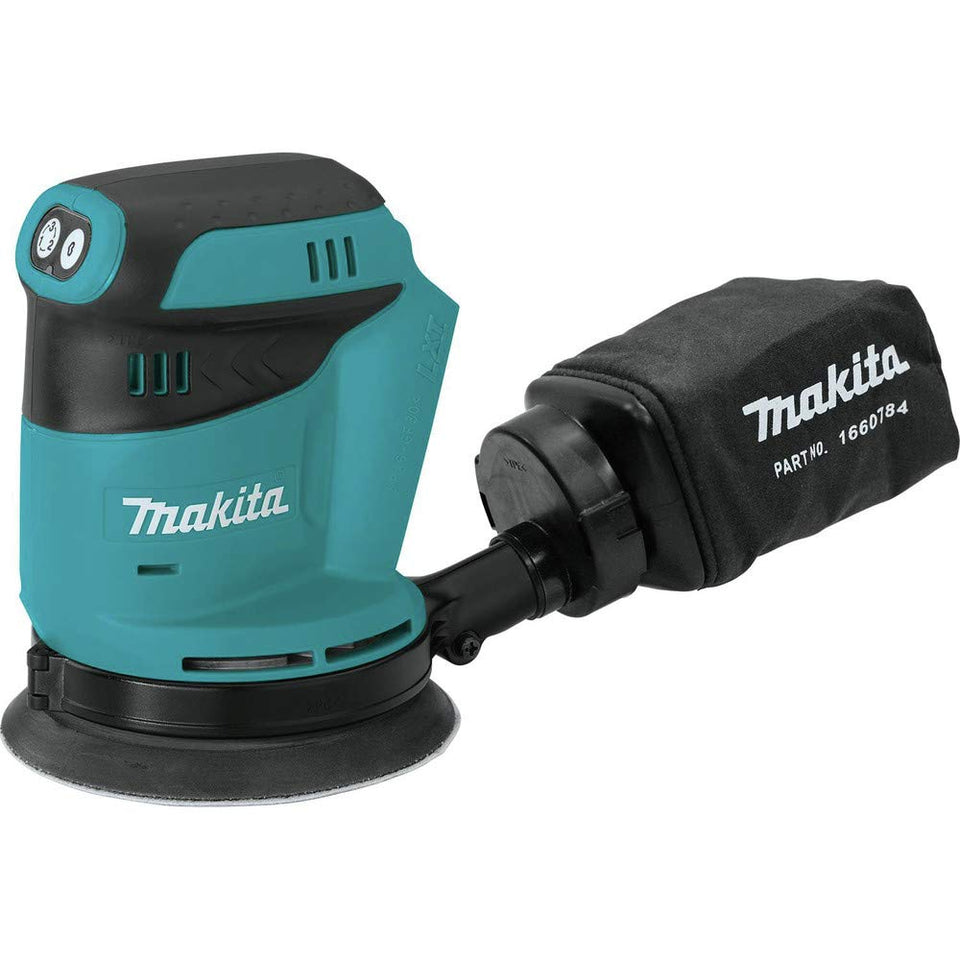 Makita XOB01Z cordless 5-inch sander with compact design for on-site use