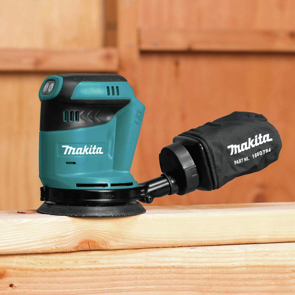 Makita XOB01Z ergonomic grip for comfortable sanding sessions