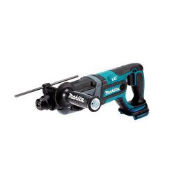 Makita XRH04Z 7/8-inch rotary hammer drilling concrete efficiently, cord-free.
