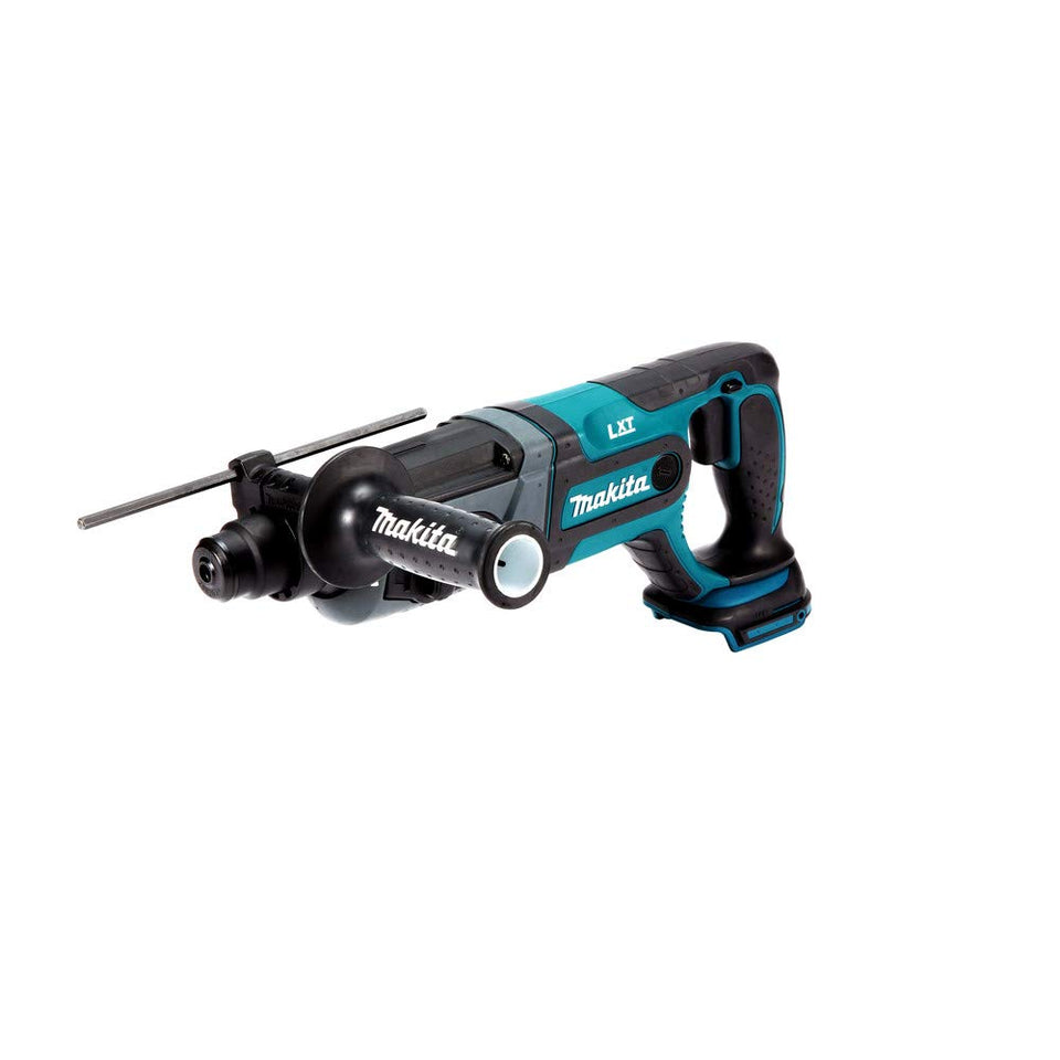 Makita XRH04Z 7/8-inch rotary hammer drilling concrete efficiently, cord-free.
