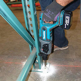 Makita XRH04Z with shock absorbing handle protects the battery housing.