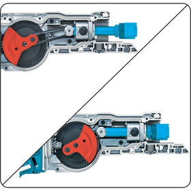 Makita XRJ04Z long stroke-length detail for efficient cutting