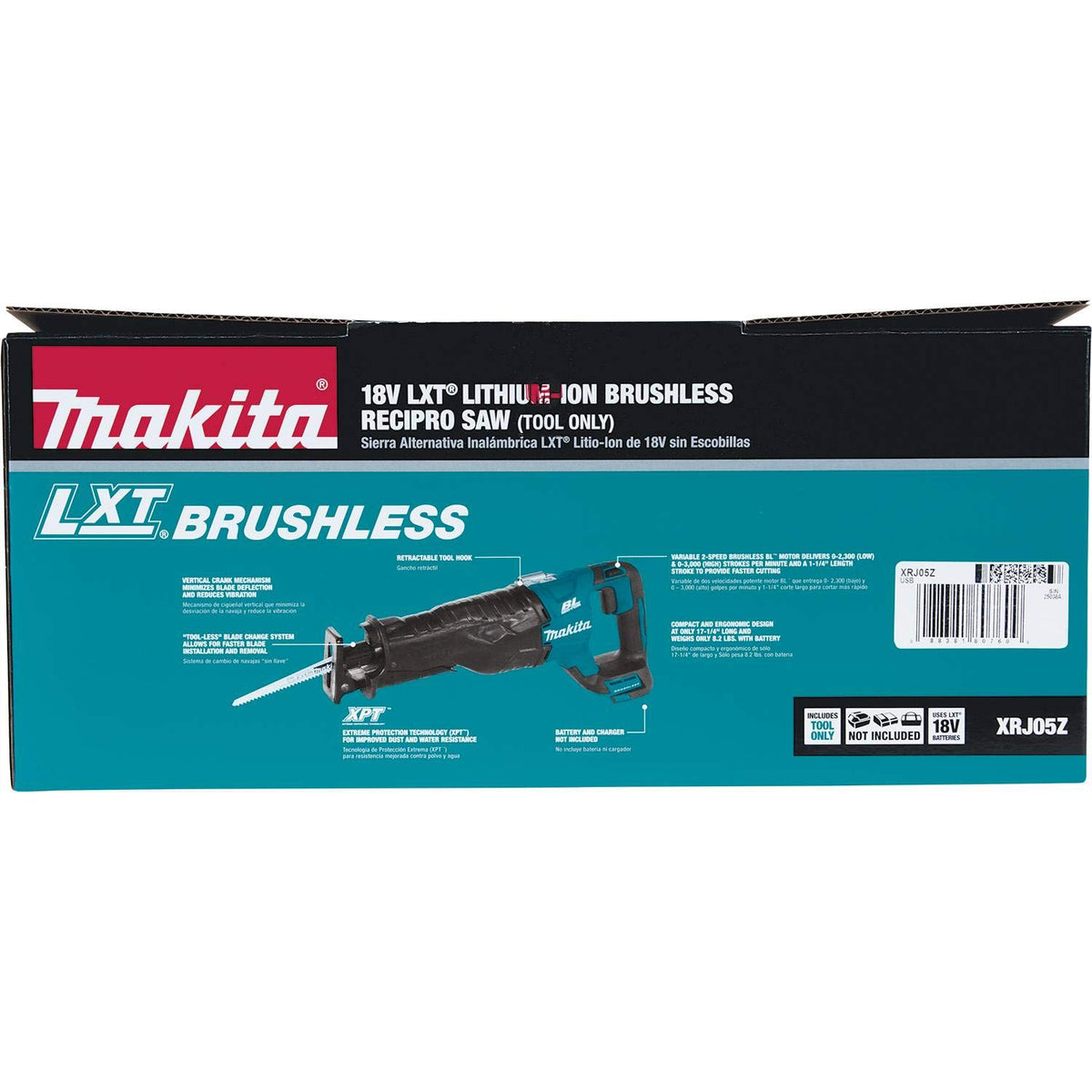 Makita XRJ05Z 6 inch blade ready for immediate use