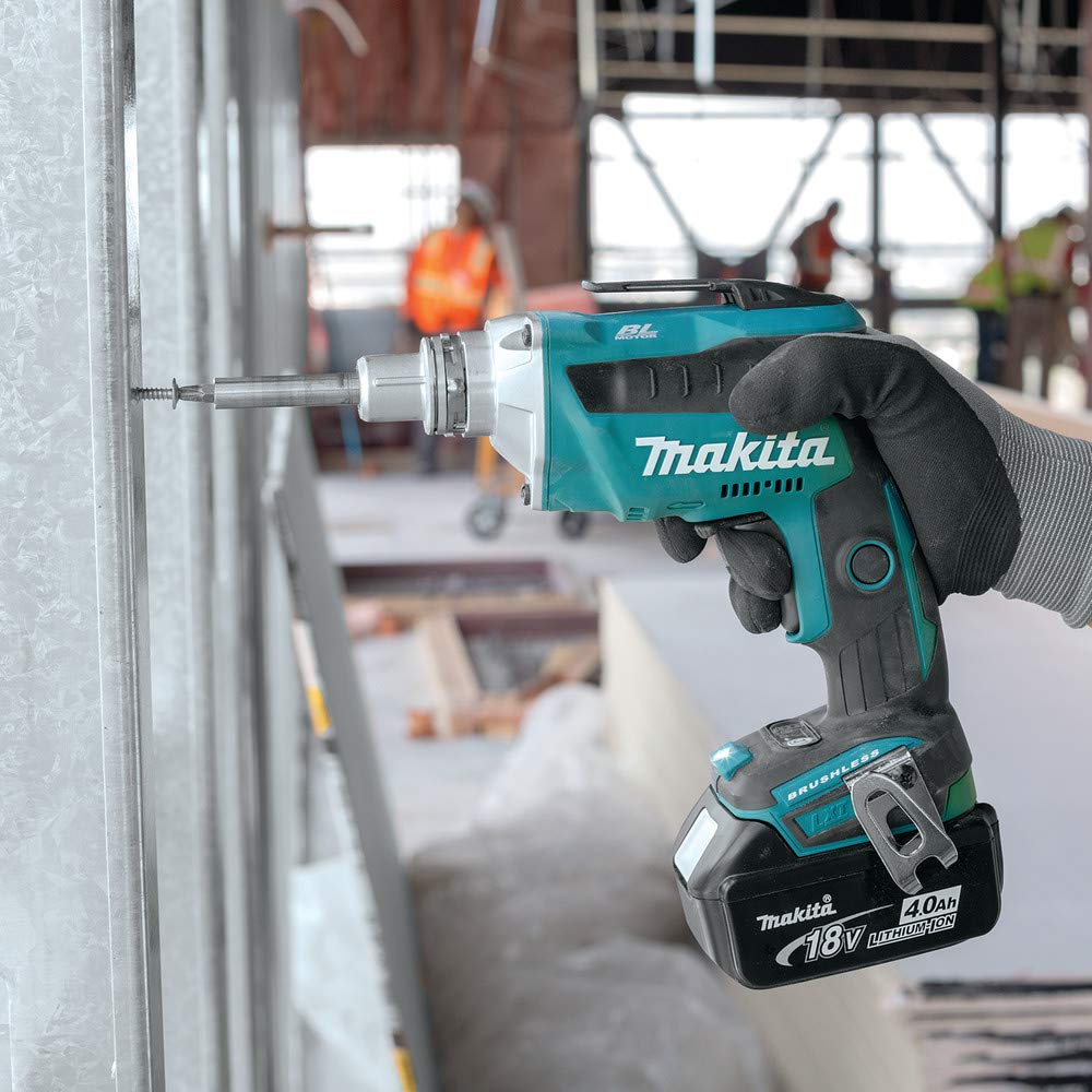 Makita XSF03Z helps hanging sheetrock with reliable, quick driving performance.