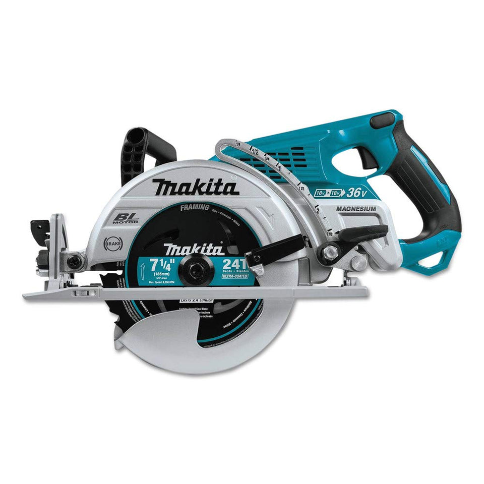 Makita XSR01Z dual-battery power for cordless cuts.