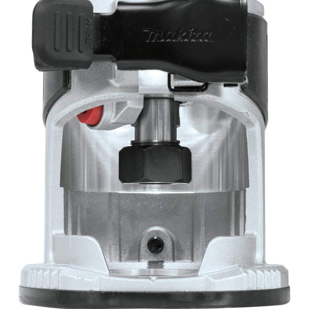 Makita XTR01Z variable speed dial enables precise control for routing tasks.