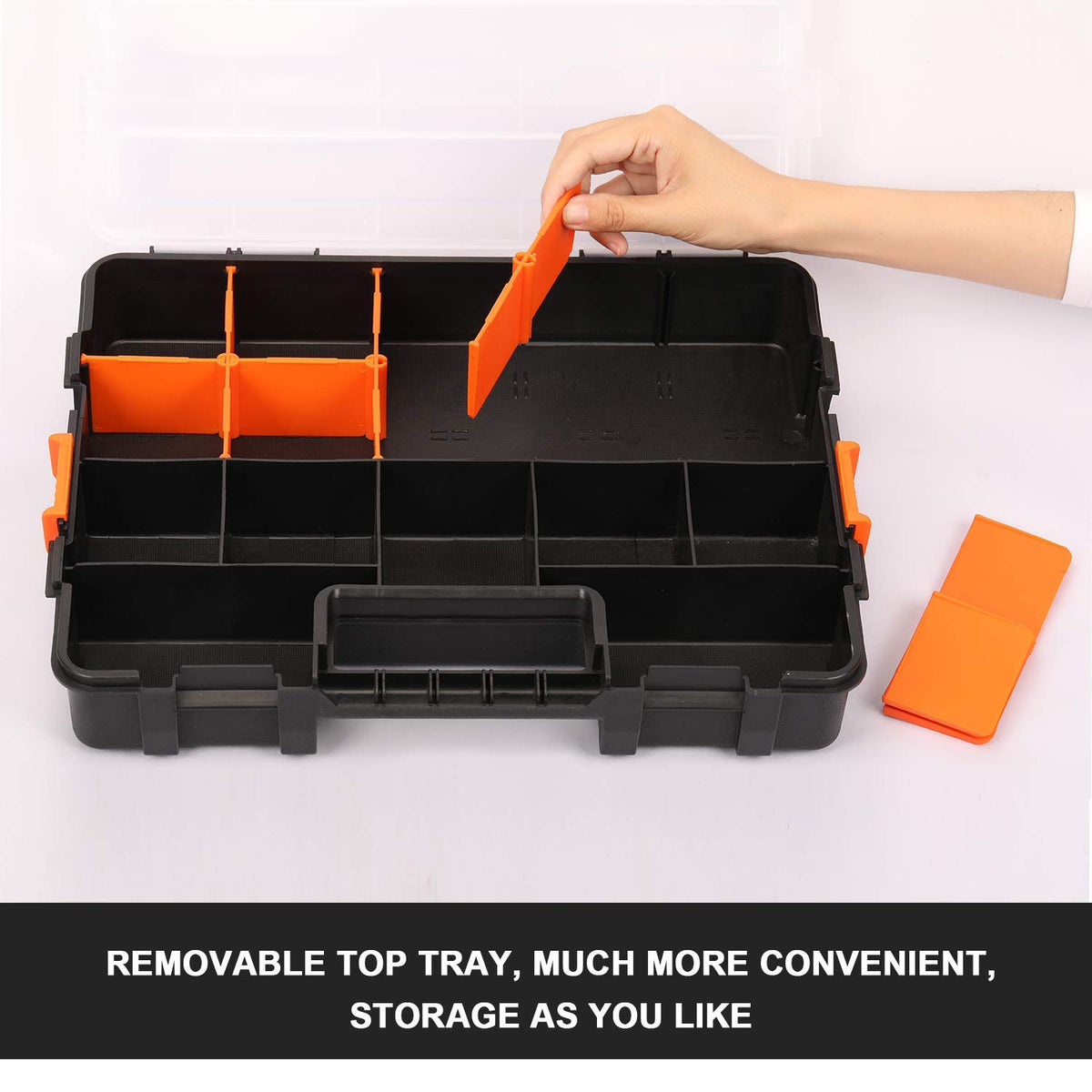 Makitoyo black lids with orange closure for quick visibility