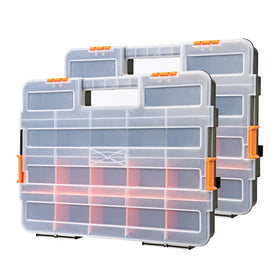 Makitoyo interlocking black two piece organizer with removable dividers for versatile storage