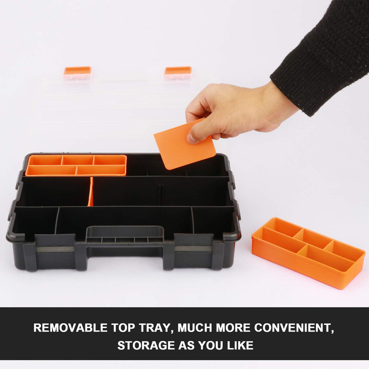Compact MP009 organizers suitable for tools, bolts, screws, and crafts.