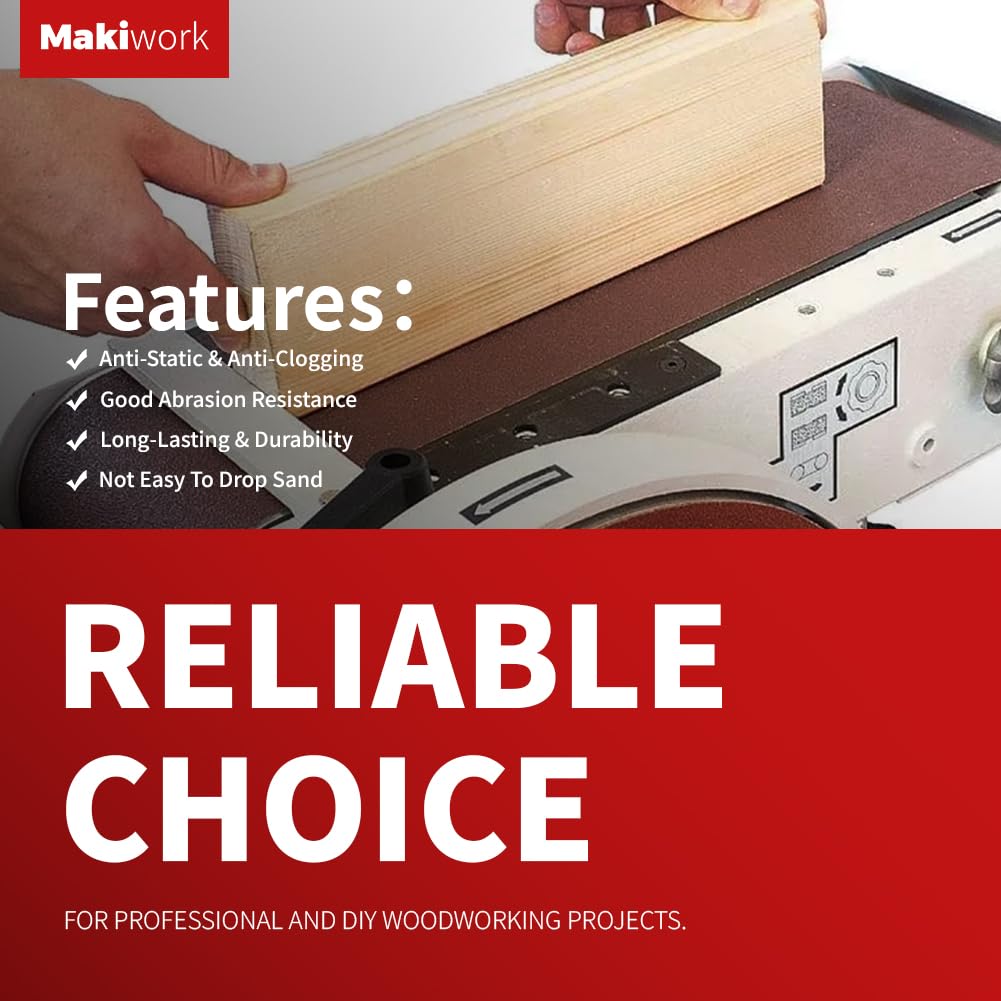 makiwork 6x48 sanding belt 240-grit for polishing and smooth transitions
