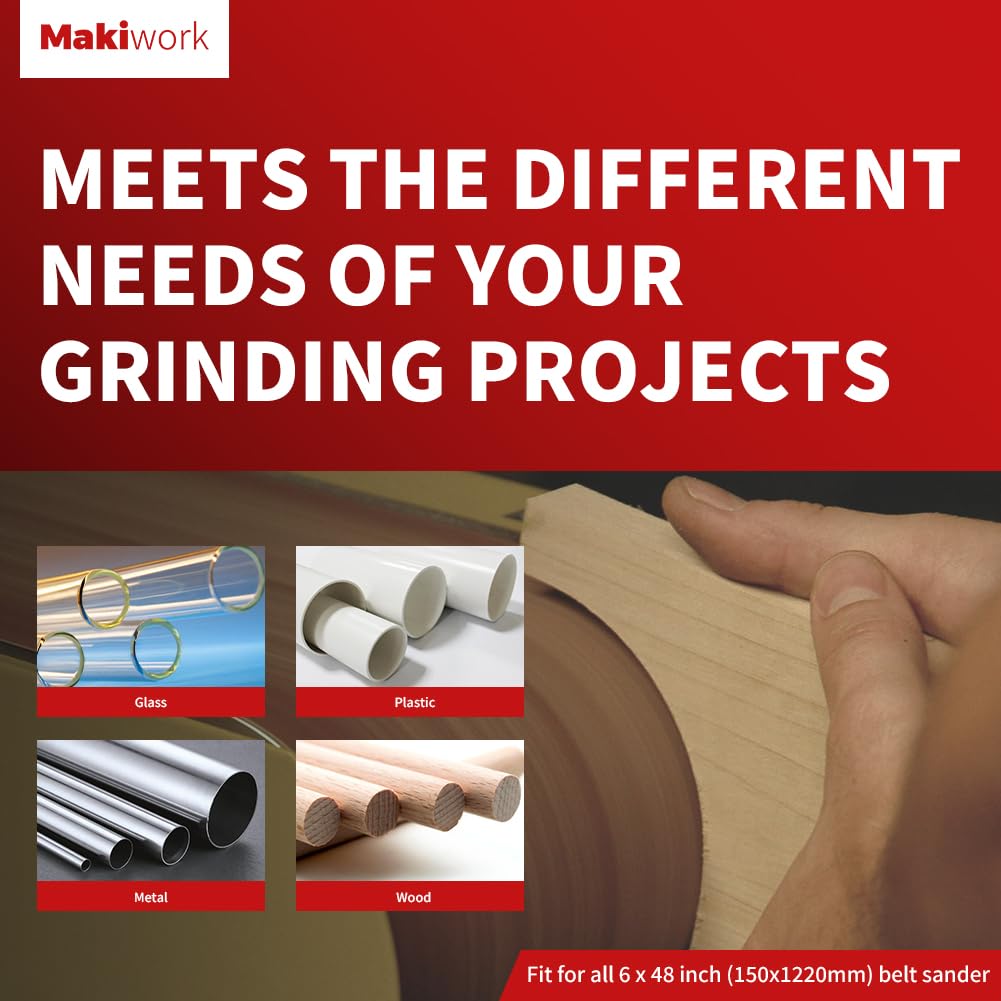 makiwork 6x48 sanding belt 400-grit for final finish and detail work