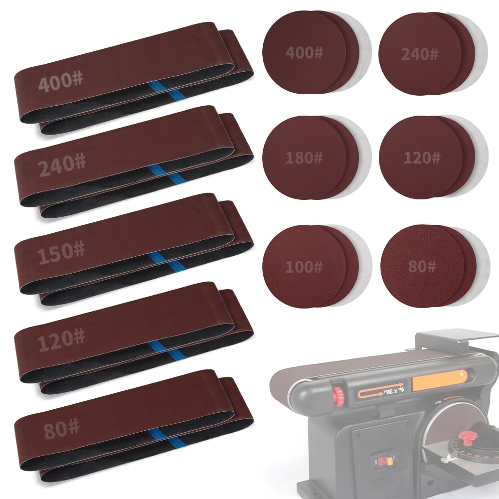Makiwork sanding belts 4x36in aluminum oxide for durable material removal