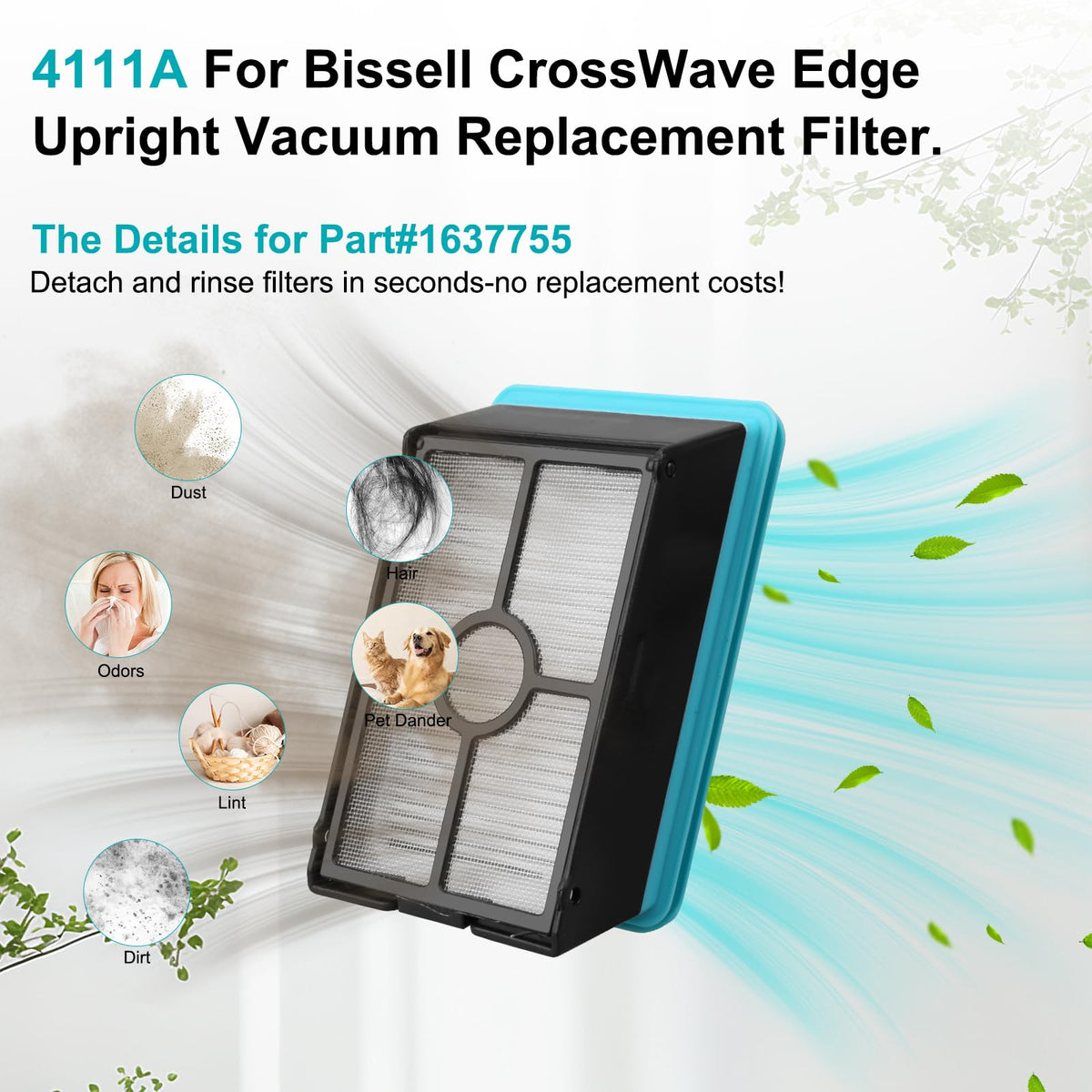 MAKKULN 4111A parts compatible with CrossWave Edge model.