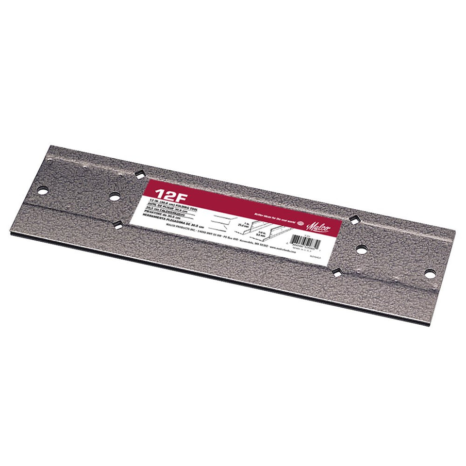 Malco 12F folding tool performing a drive cleat fold for consistent HVAC seams