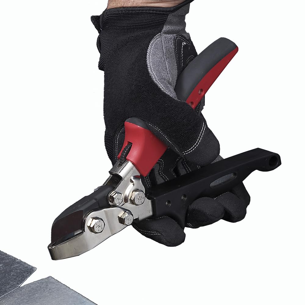 Malco N2R with Redline ergonomic handles providing comfortable grip for repetitive notching