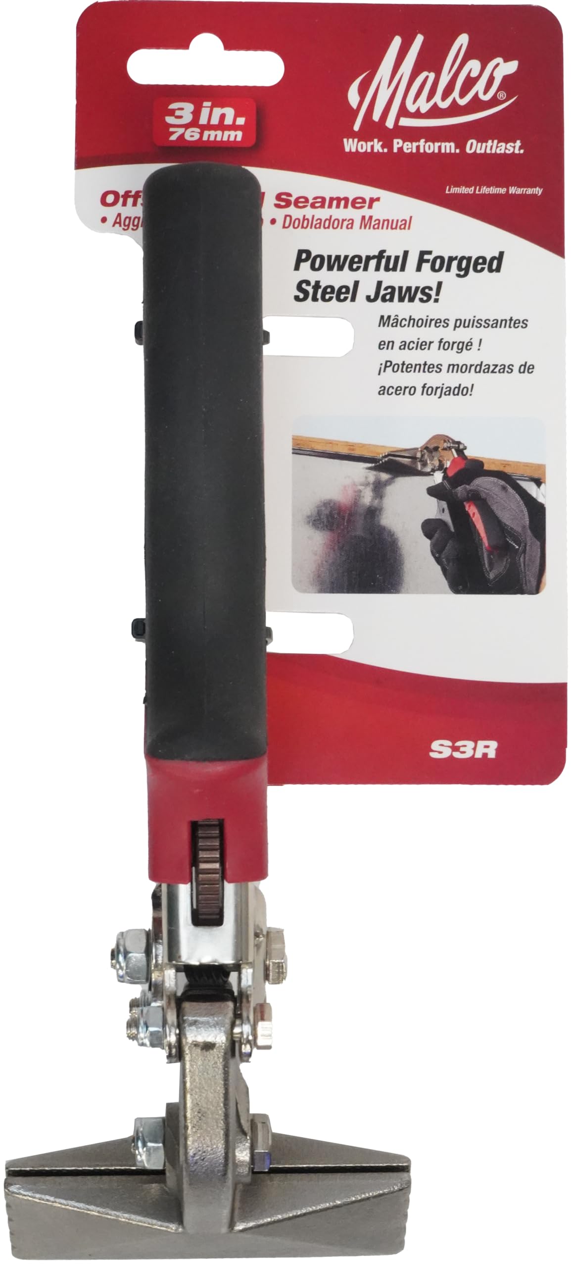 Malco S3R Redline handles provide secure grip in oily conditions.