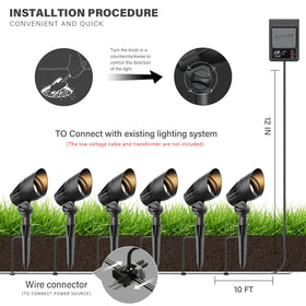 Malibu C 50W Floodlight easy installation for quick DIY setup