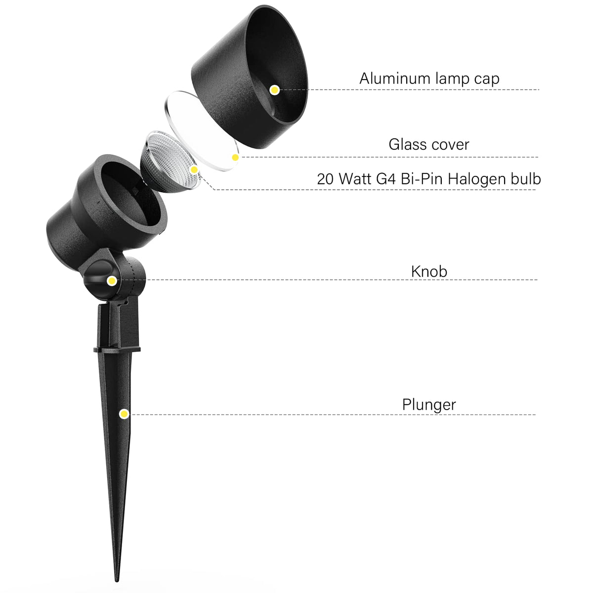 Malibu Low Voltage Floodlight garden bed illumination enhances landscape features.