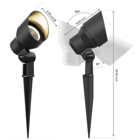 Malibu Low Voltage Floodlight waterproof seals protect against rain and weather.
