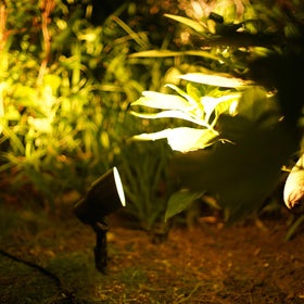 Malibu low voltage spotlight garden-path illuminated highlights features and increases nighttime safety