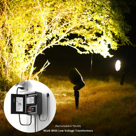 Malibu low voltage spotlight waterproof construction withstands weather for long-lasting use