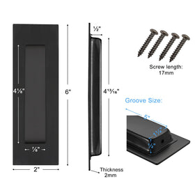 Malimali 6-inch recessed pull close-up showing flush screws and modern matte finish.