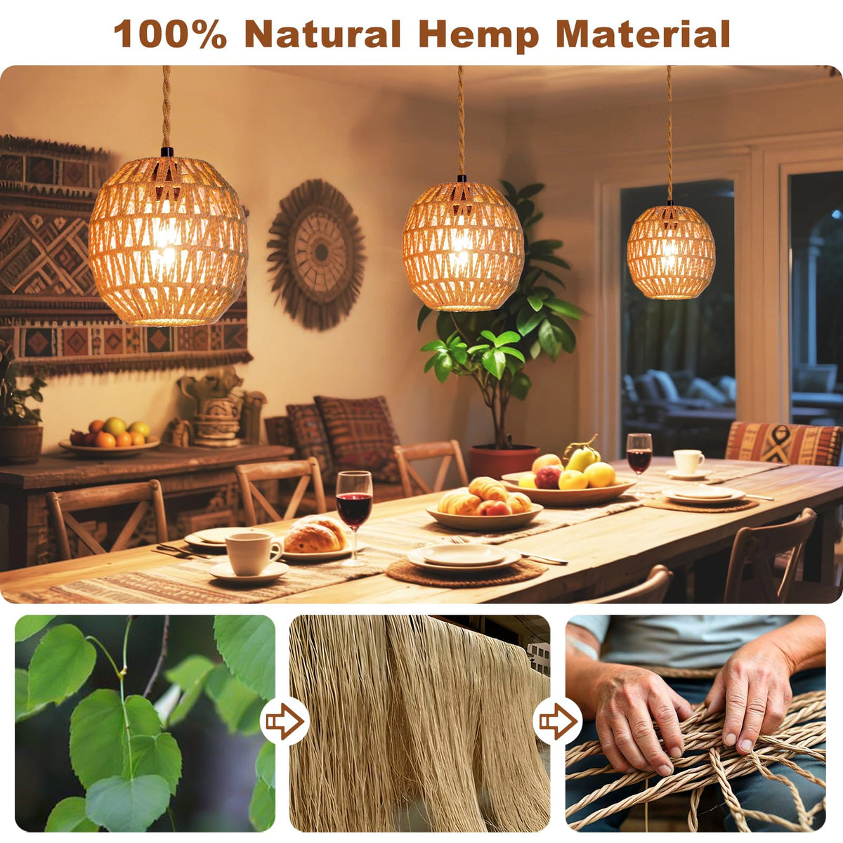 Maliralt eco-friendly rattan adds natural texture to rustic spaces