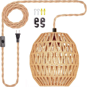 Maliralt rattan pendant egg shade for warm ambient light in cozy rooms
