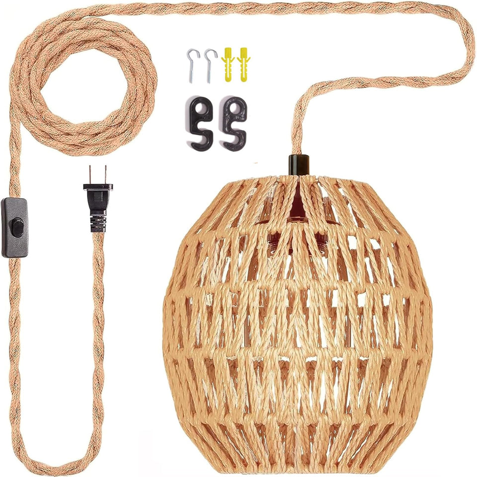 Maliralt rattan pendant egg shade for warm ambient light in cozy rooms