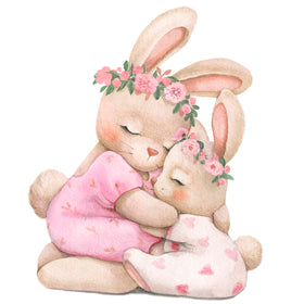 Mamarons pink bunny wall art for toddler bedroom sparks imagination.