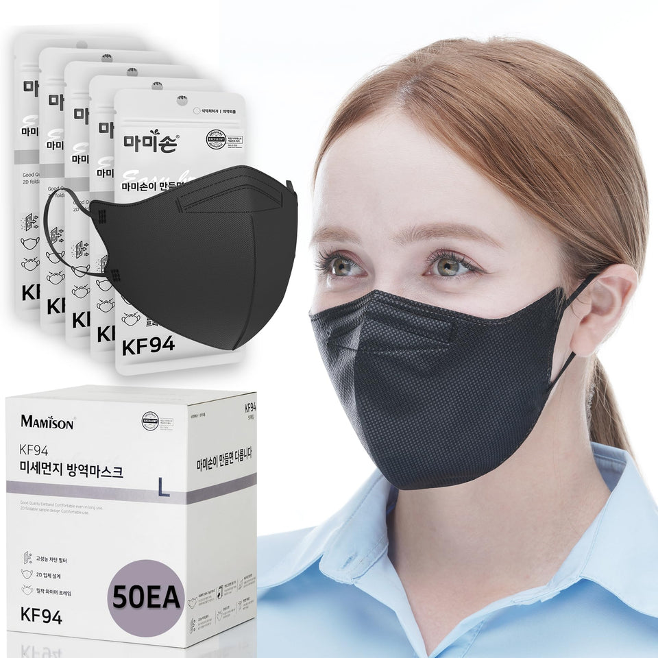 MAMISON KF94 mask with ergonomic 3D design for all-day comfort.