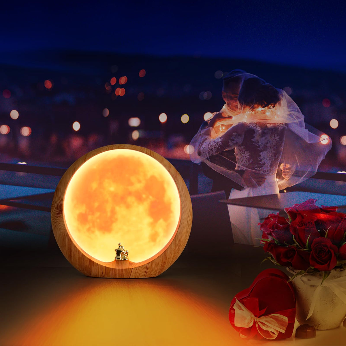 Mamre Moon Lamp Valentines gift highlights mood and sentiment.