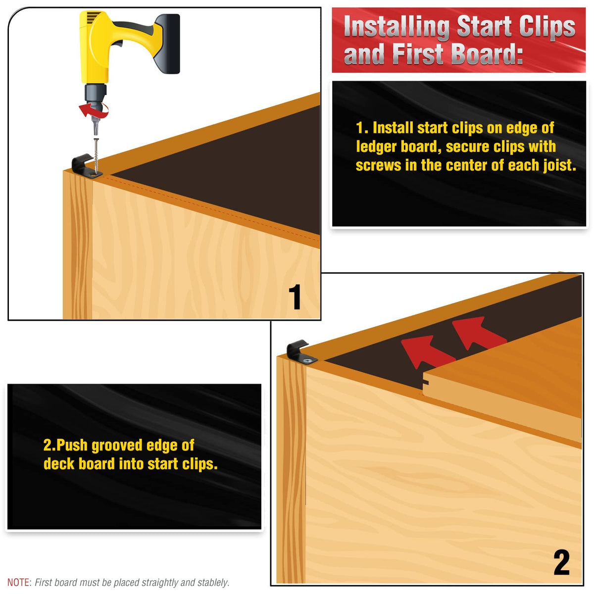 Drive bit included with ManCoda Start Clips for quick installation.