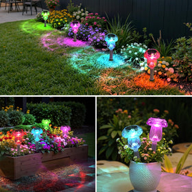Mancra diamond-mushroom pattern adds decorative flair to yards.
