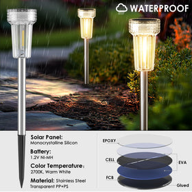 Mancra acrylic diamond-head light adds elegant pathway ambience